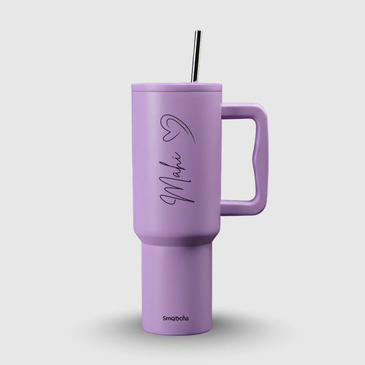 Personalized Cheer 1200ml Tumbler with Straw and Lid - Special Heart Edition