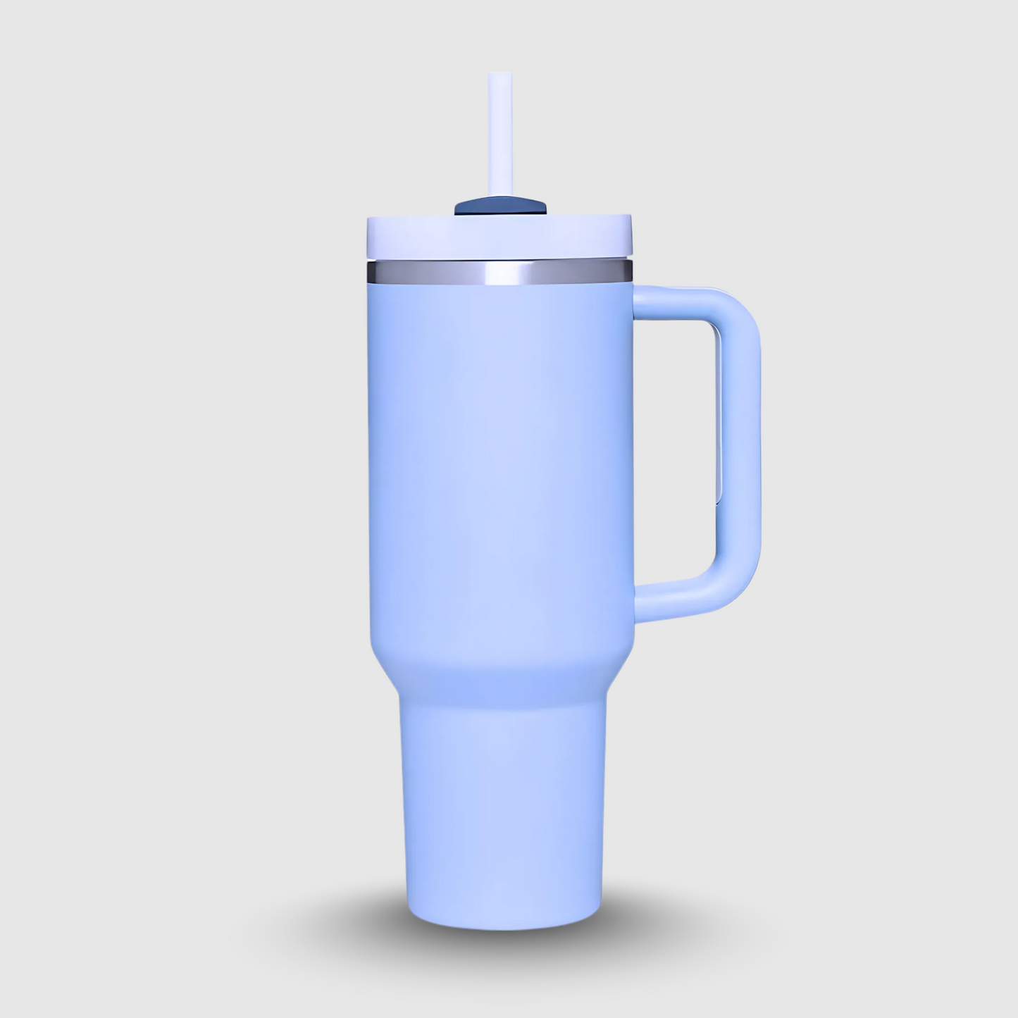 Tumbler with Straw, Handle, Stainless Steel, Insulated - 1200ml