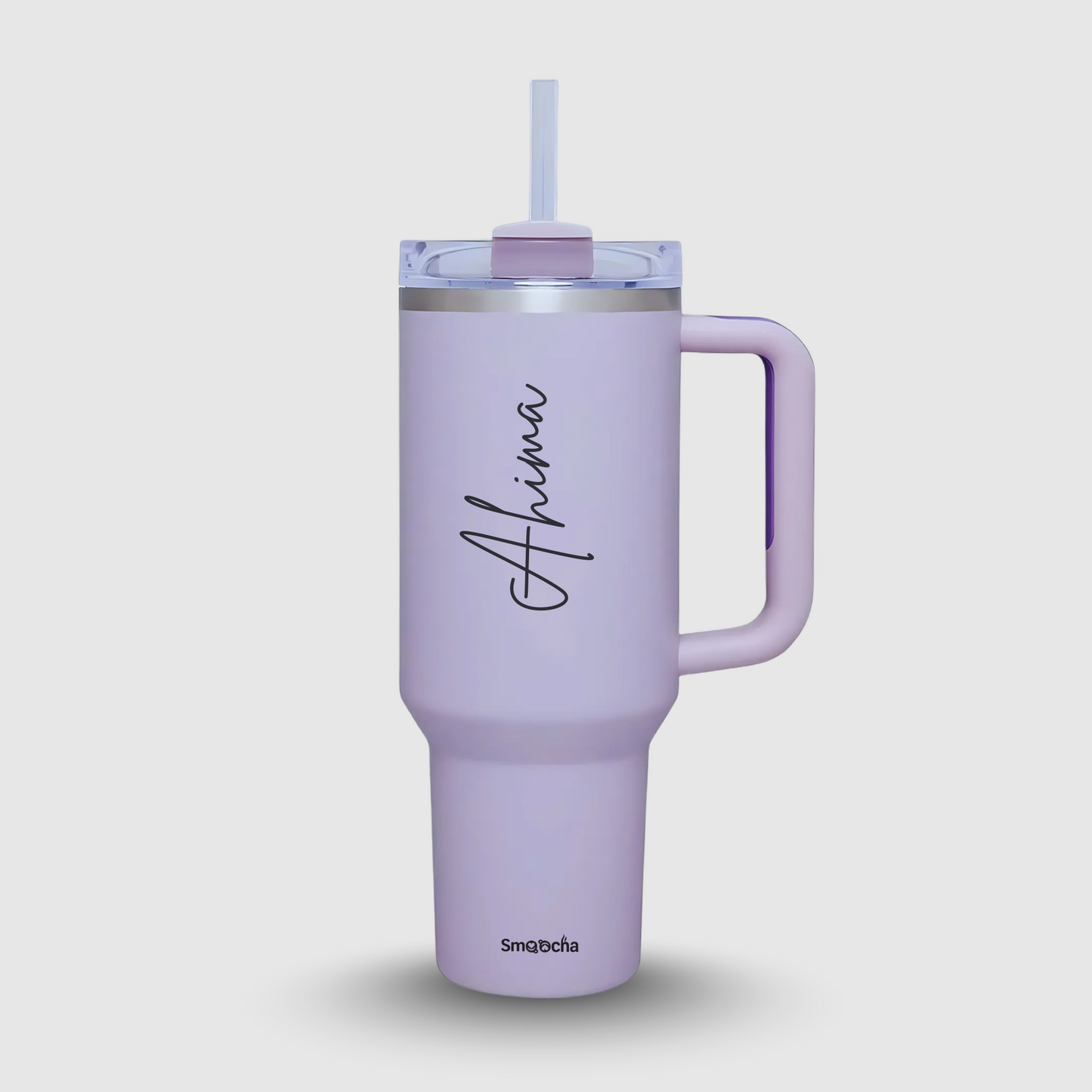 Personalized Tumbler With Straw and Lid, Stainless Steel, Insulated - 1200ml