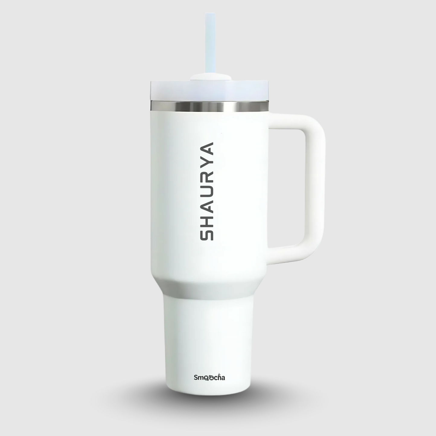 Personalized Tumbler With Straw and Lid, Stainless Steel, Insulated - 1200ml
