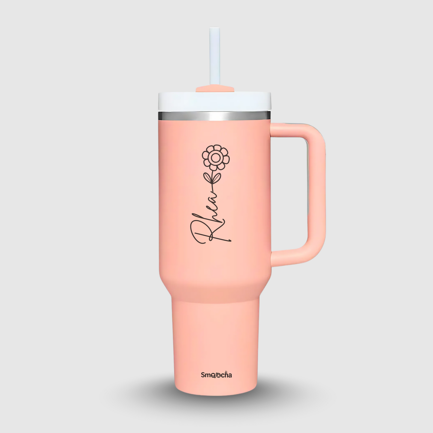Personalized tumblers with names - 1200ml With Straw and Lid, Stainless Steel, Insulated