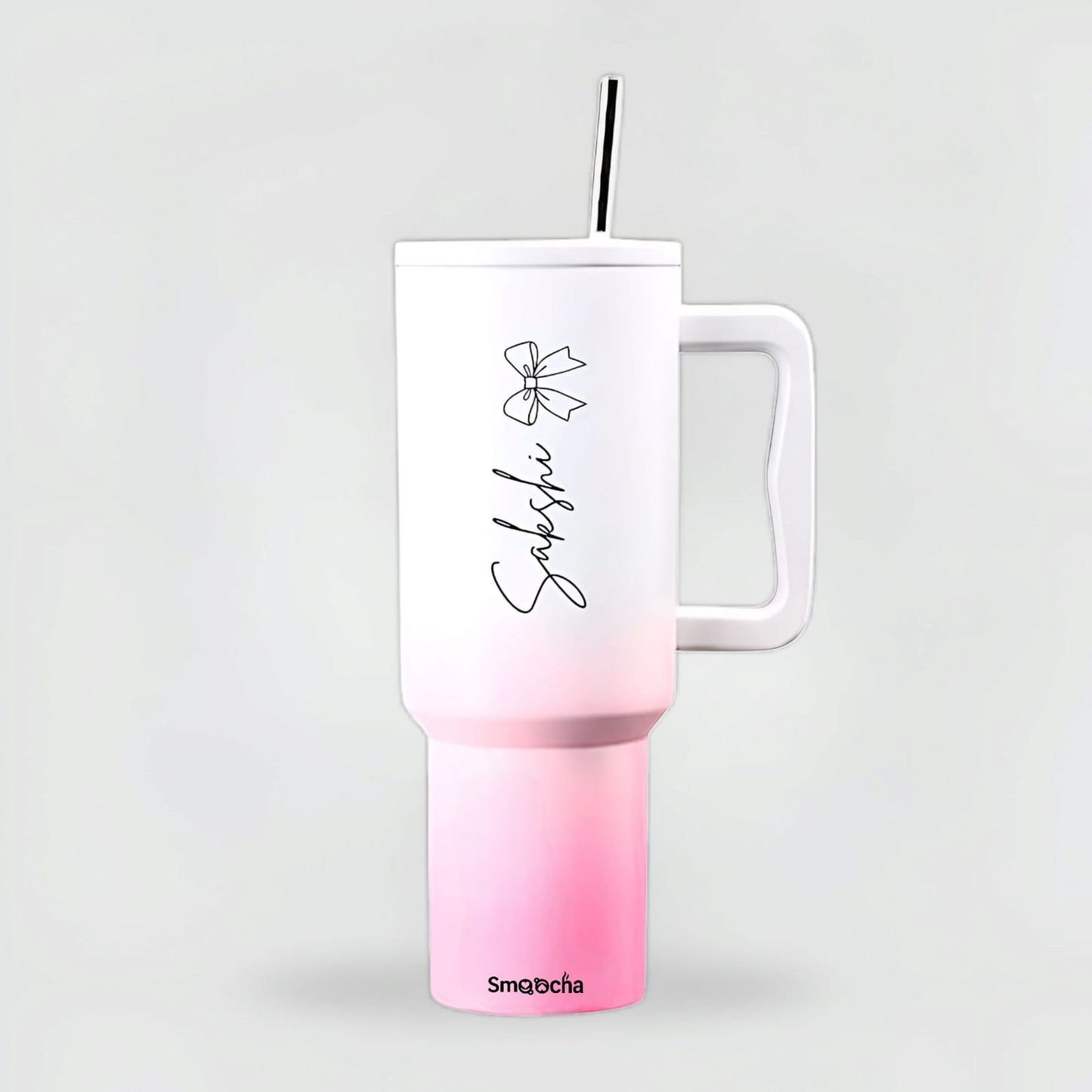 Customized Pink and Blue Tumbler with Emojis - Stainless Steel 1200ml