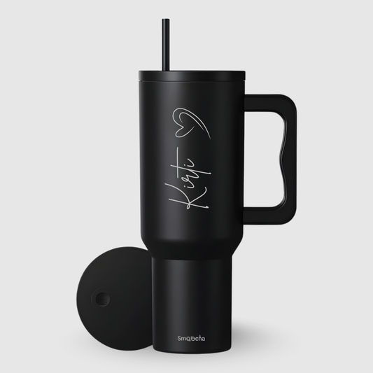 Personalized Cheer 1200ml Tumbler with Straw and Lid - Special Heart Edition