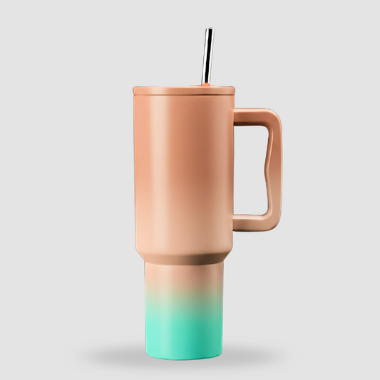 Multi Color Tumbler with Handle - Stainless Steel, Insulated - 1200ml