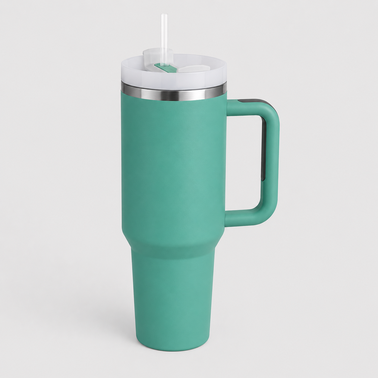 Tumbler with Handle and Straw Lid Double Wall Stainless Steel - 1200ml