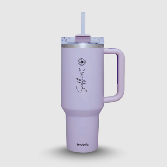 Personalized tumblers with names - 1200ml With Straw and Lid, Stainless Steel, Insulated