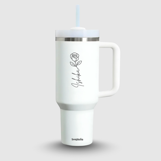 Personalized tumblers with names - 1200ml With Straw and Lid, Stainless Steel, Insulated