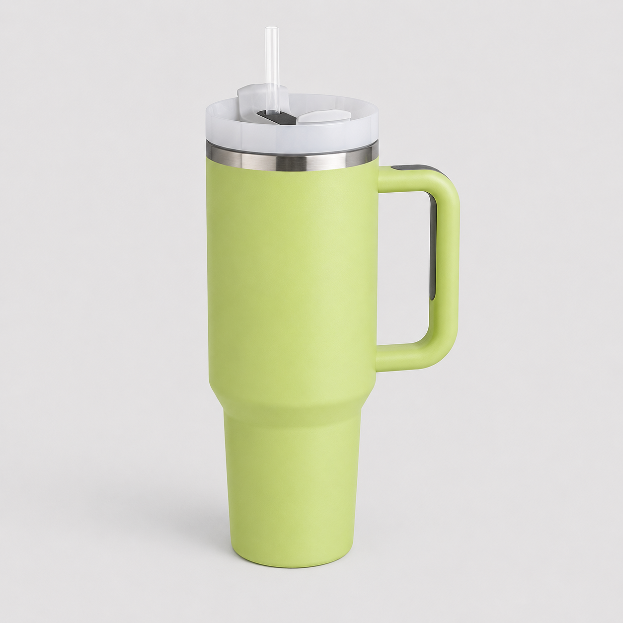 Tumbler with Handle and Straw Lid Double Wall Stainless Steel - 1200ml