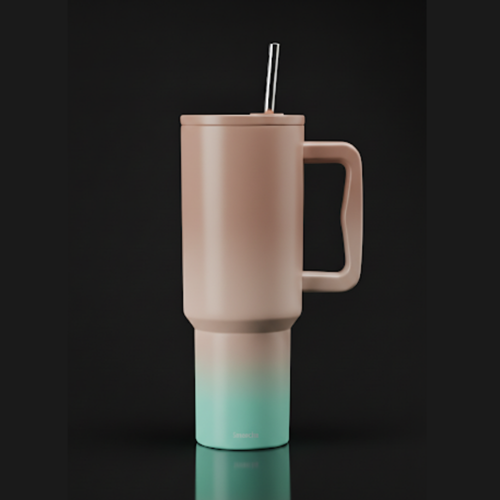 multi color tumbler with handle
