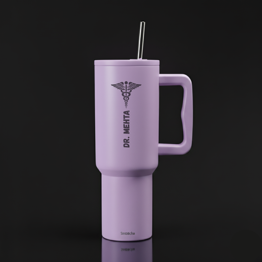 personalized tumbler for doctor purple