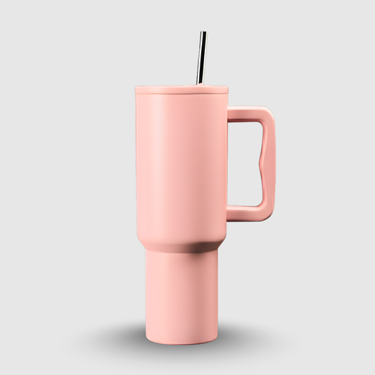 Tumbler with Handle and Straw 40 oz - Stainless Steel, Insulated - 1200ml