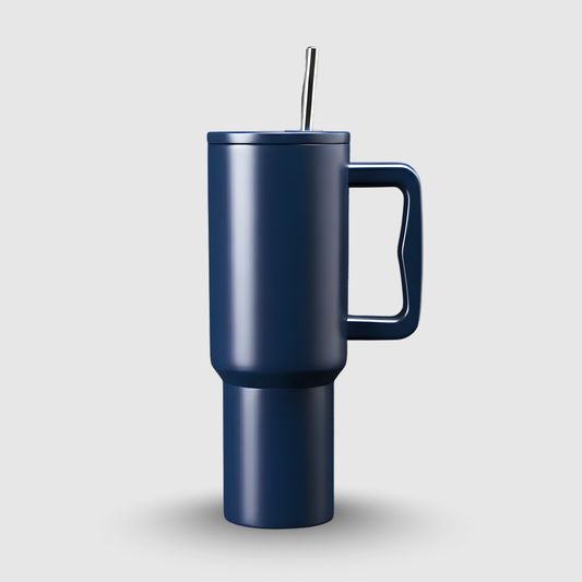 Tumbler with Handle and Straw 40 oz - Stainless Steel, Insulated - 1200ml